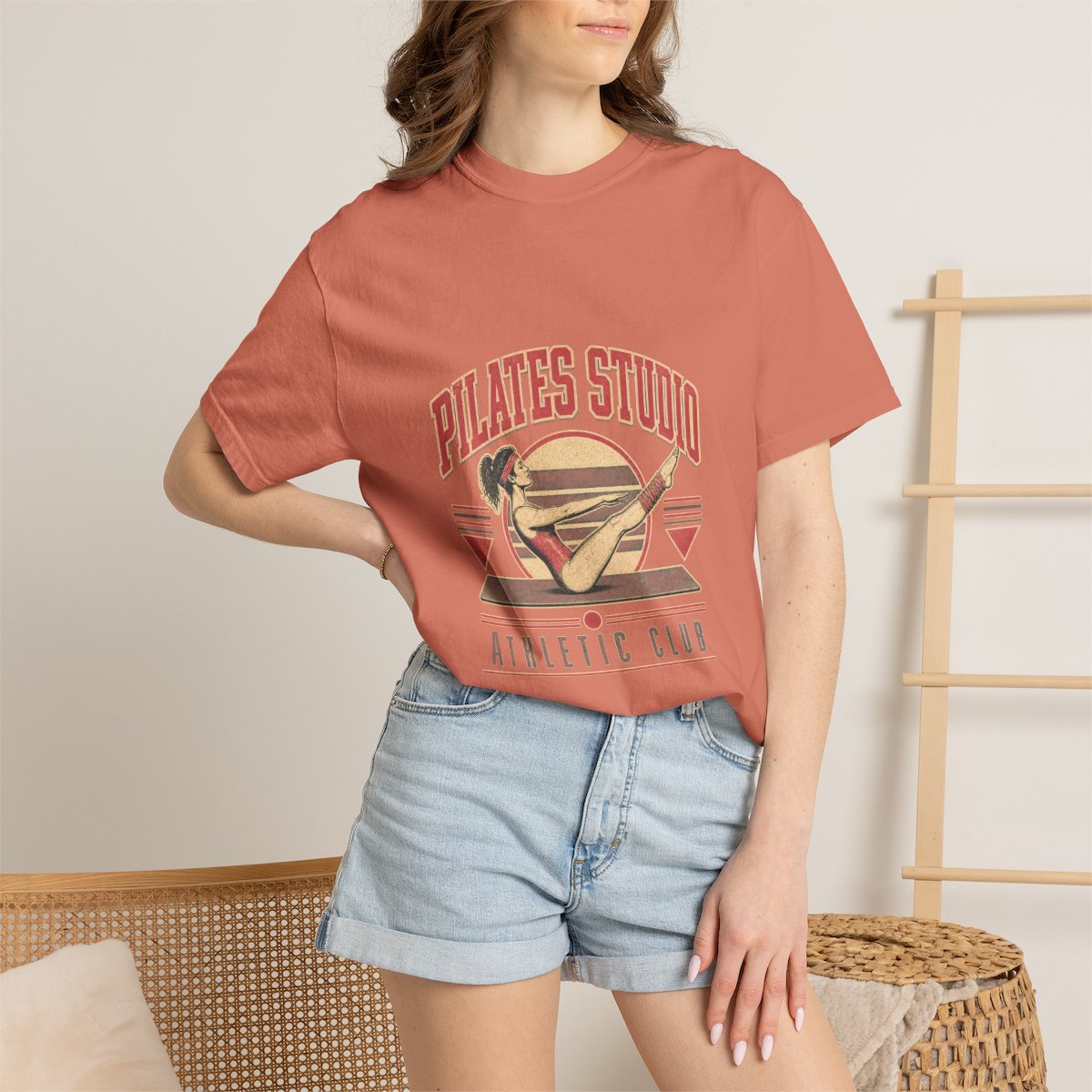 Pilates Studio Athletic Club Tee lifestyle mockup
