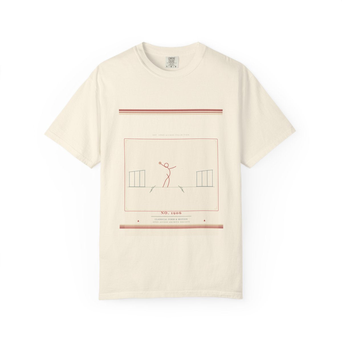 Public Domain Athletic Dept. Tee flat front in Ivory