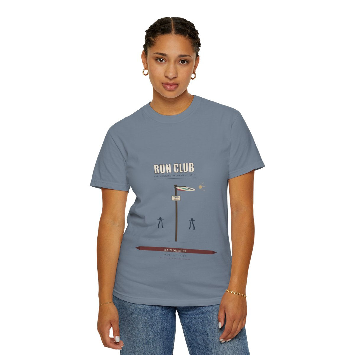 Rain Or Shine, We're Out There Tee - Blue Jean