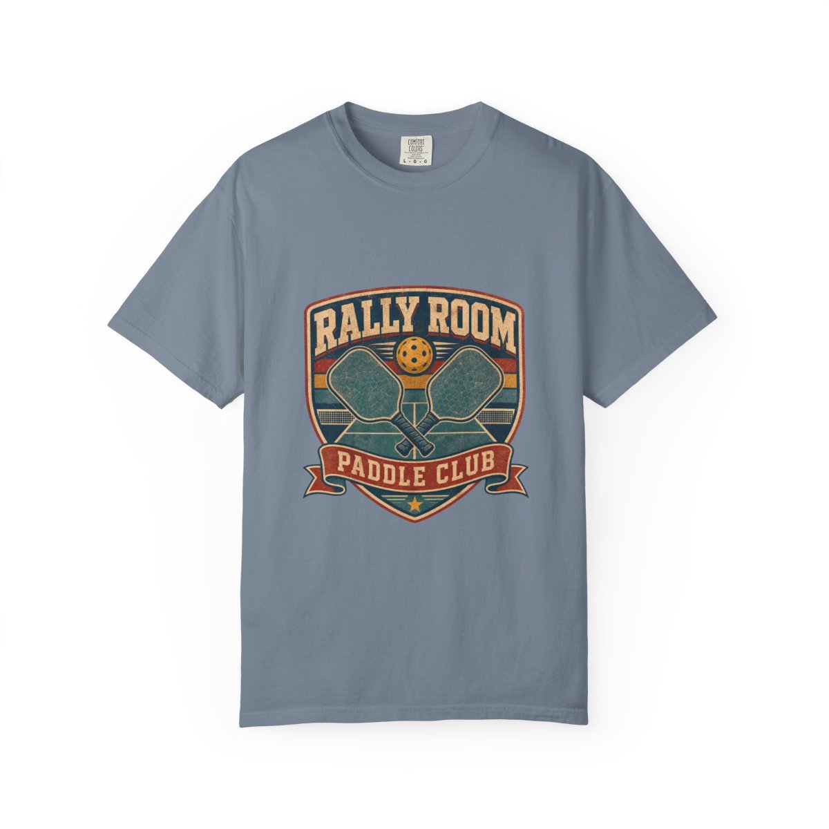 Rally Room Paddle Club Tee in Blue Jean