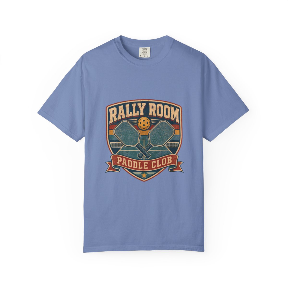 Rally Room Paddle Club Tee in Washed Denim