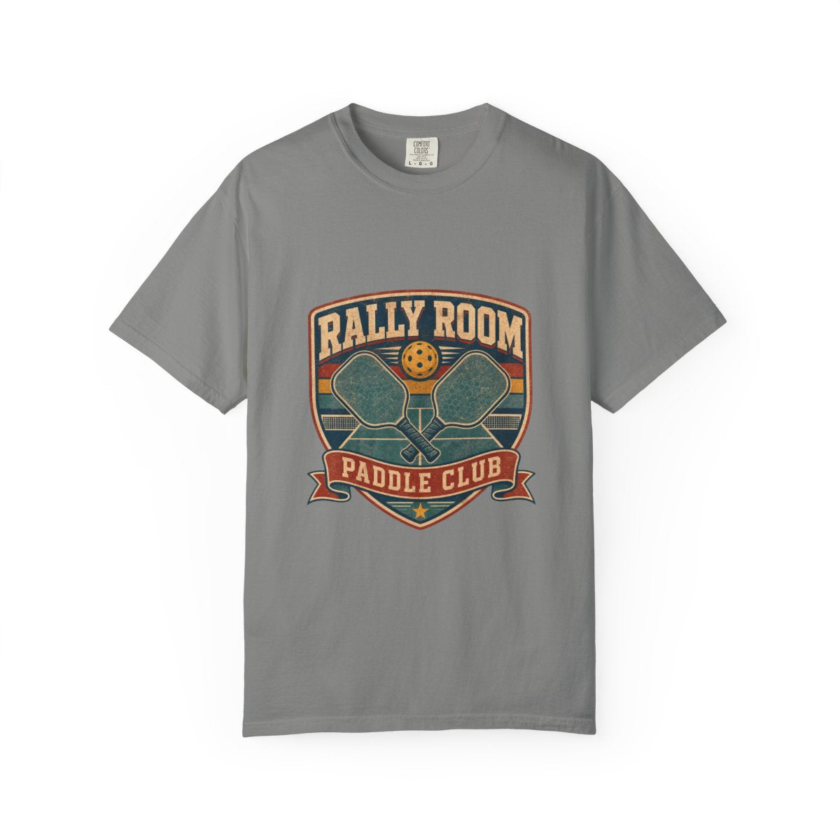 Rally Room Paddle Club Tee in Granite