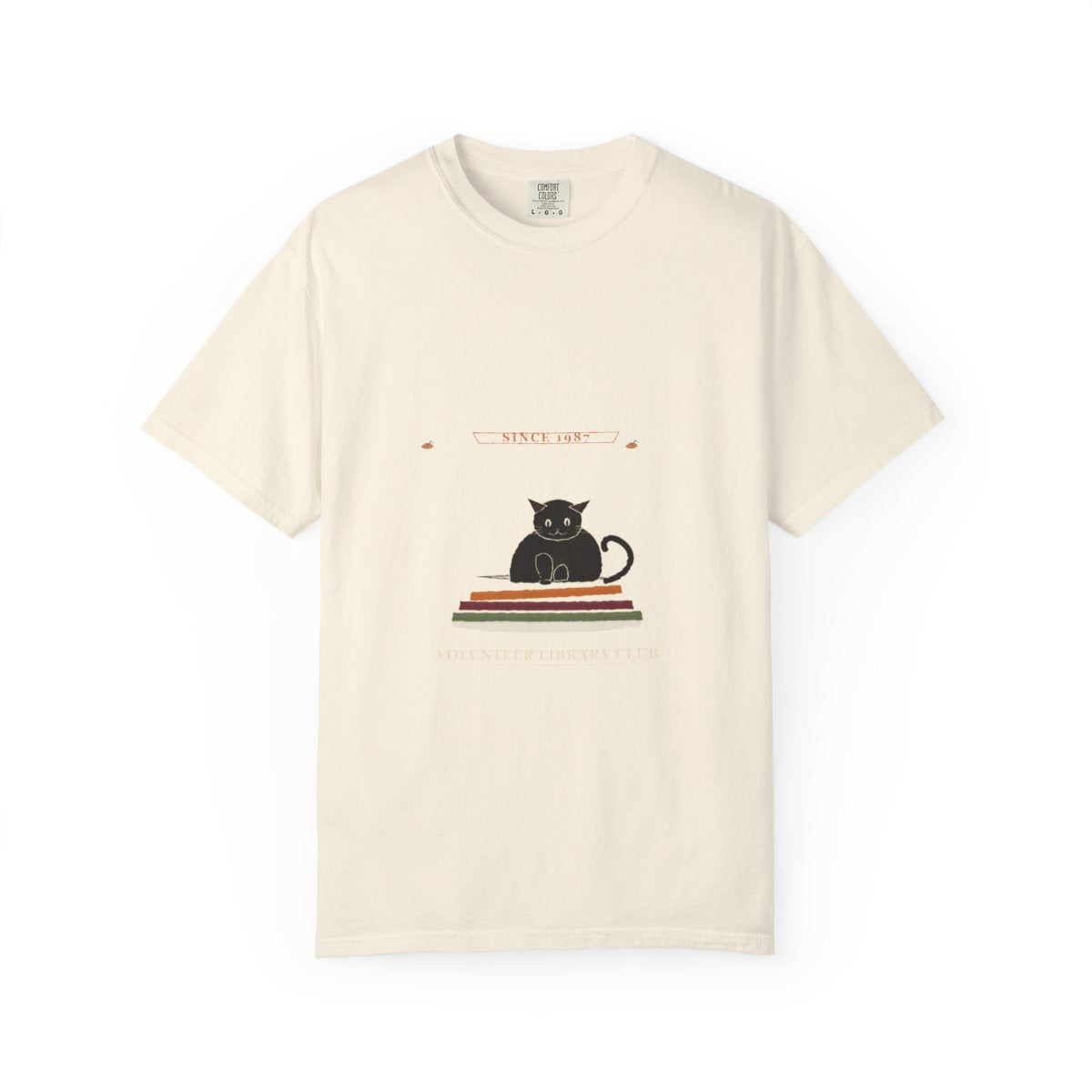 Reading Buddy Since 1987 Tee flat front in Ivory