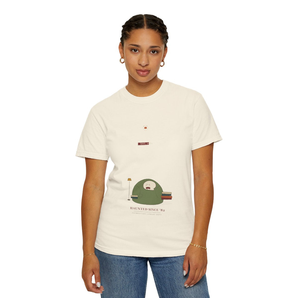 Reading Corner, Haunted Since '82 Tee - Ivory