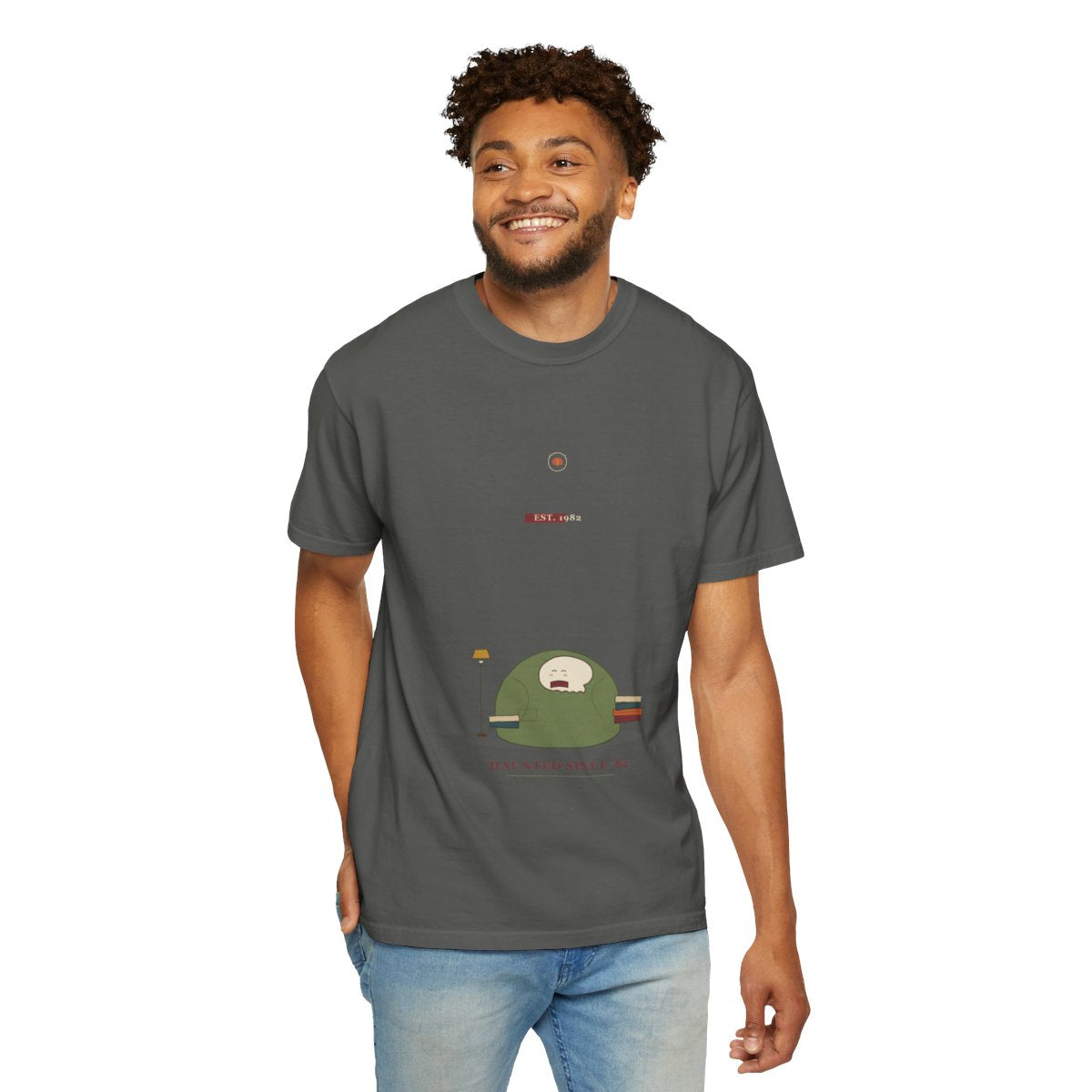 Reading Corner, Haunted Since '82 Tee - Pepper