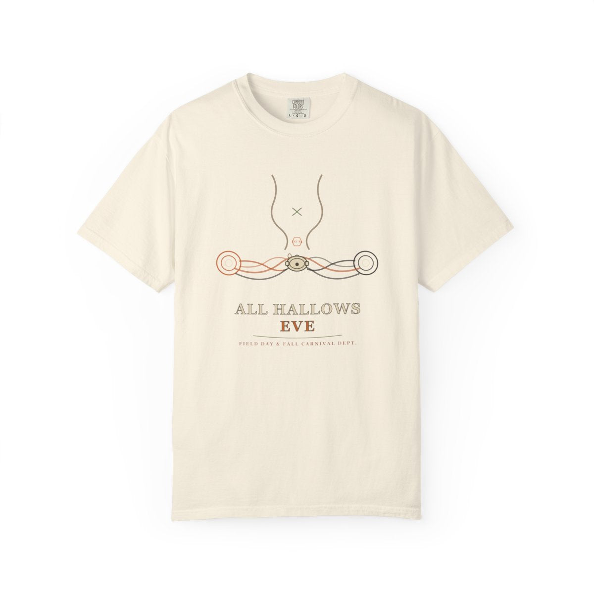 Recess Duty, All Hallows Eve Tee flat front in Ivory
