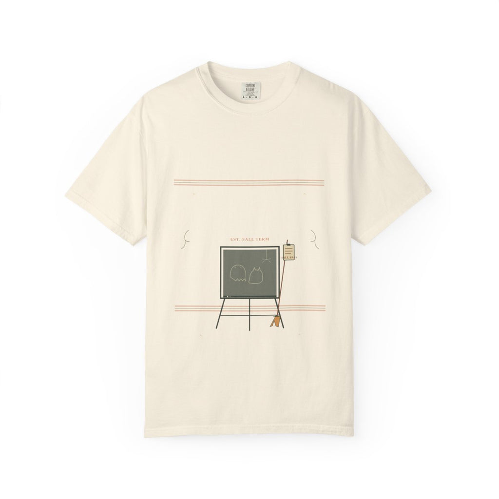 Recess Duty, Broomstick Required Tee flat front in Ivory