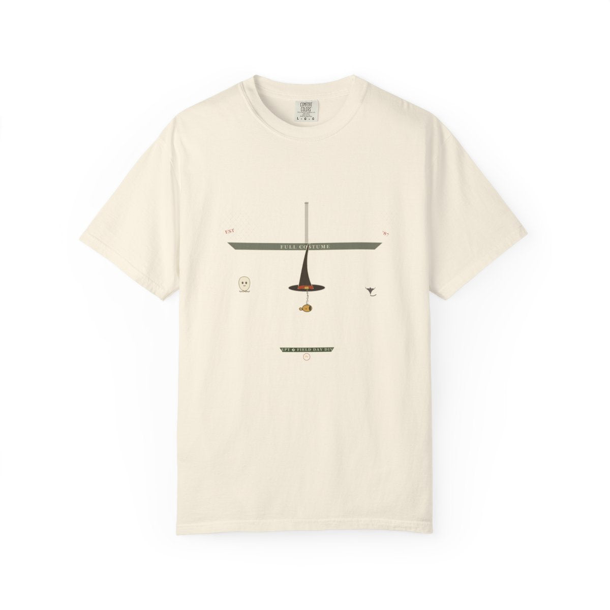 Recess Duty, Full Costume Tee flat front in Ivory