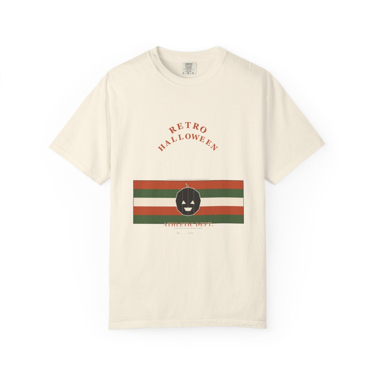 Retro Athletic Dept. Tee flat front in Ivory