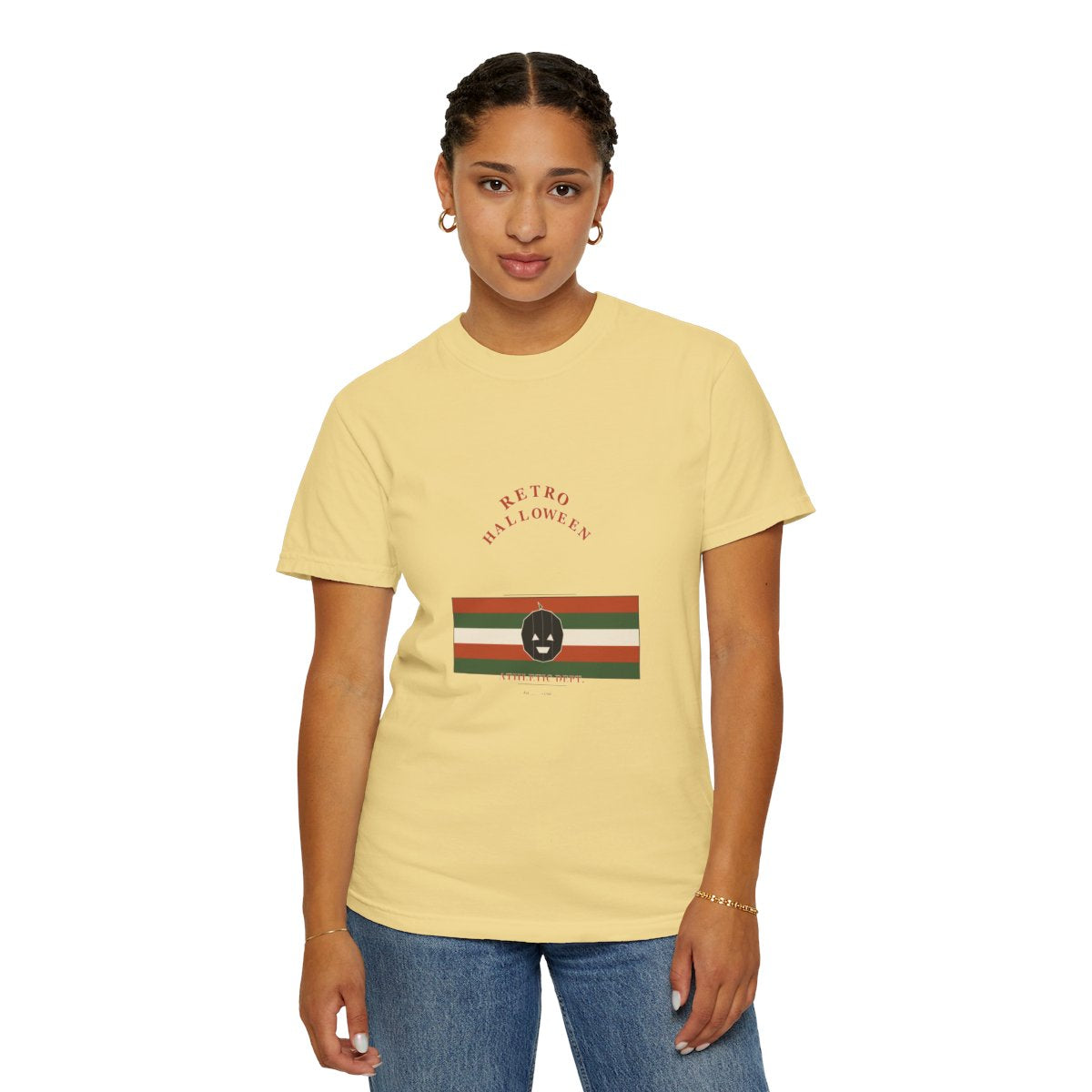Retro Athletic Dept. T-Shirt | 1970s Souvenir Tee Retro Halloween Tee | Gift for Halloween Shoppers - Butter