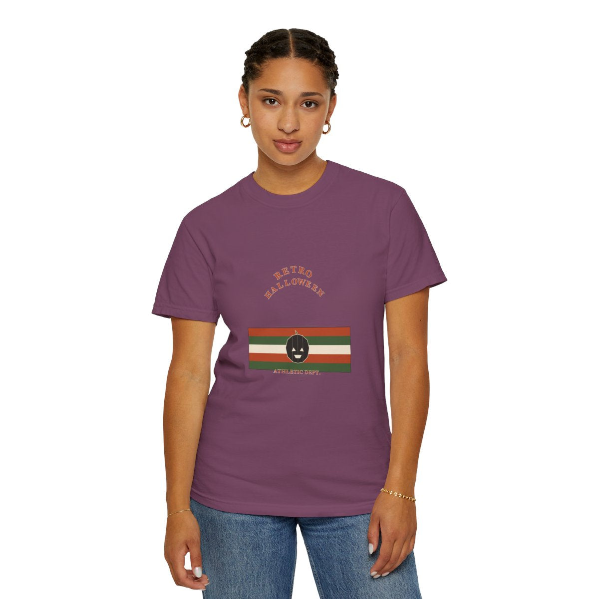 Retro Athletic Dept. T-Shirt | 1970s Souvenir Tee Retro Halloween Tee | Gift for Halloween Shoppers - Berry
