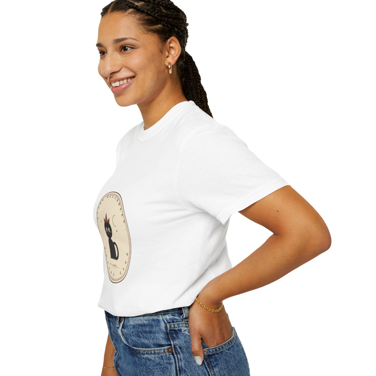 Retro Social Club T-Shirt | 1930s Mascot Badge Retro Halloween Tee | Gift for Halloween Shoppers - White