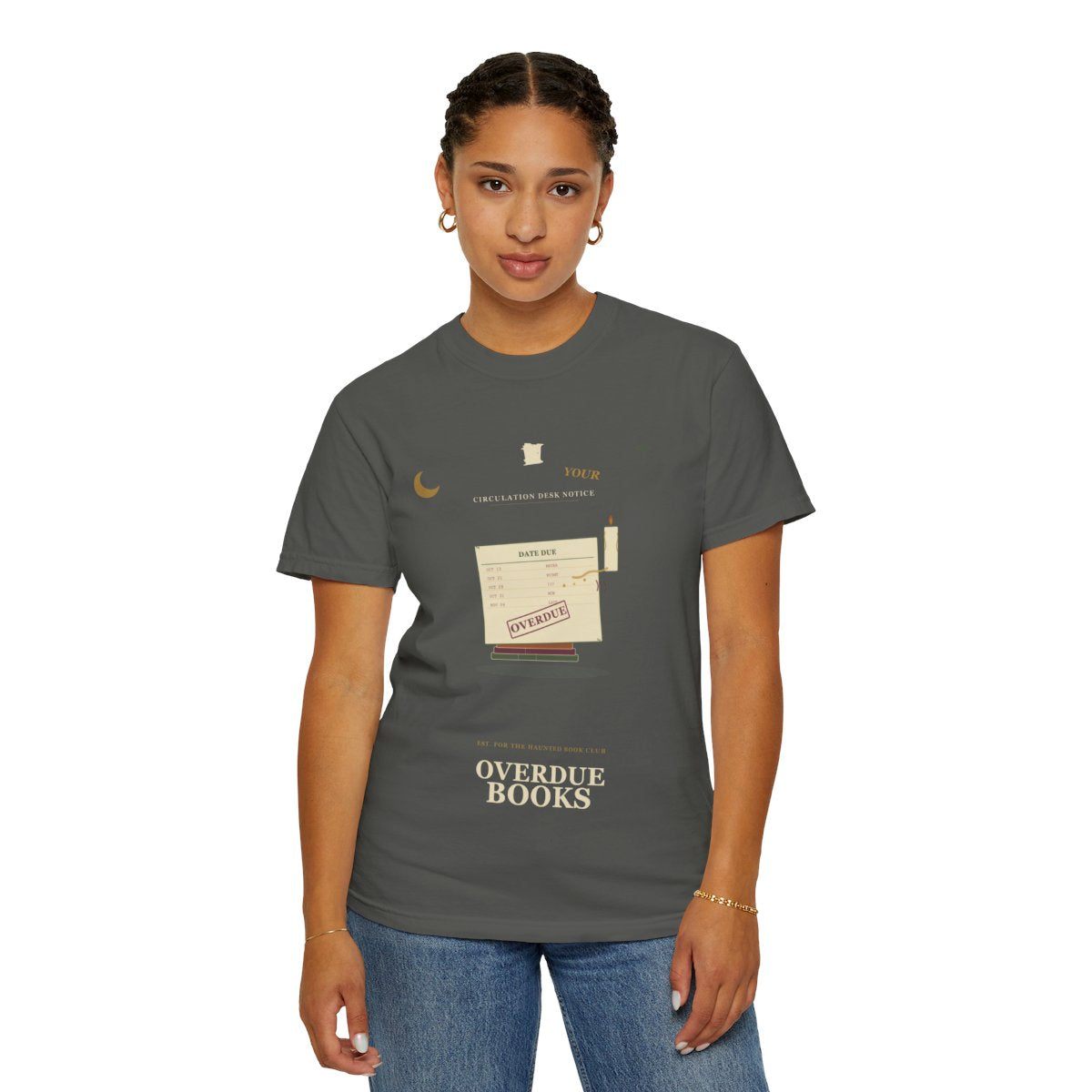 Return Your Overdue Books Tee - Pepper