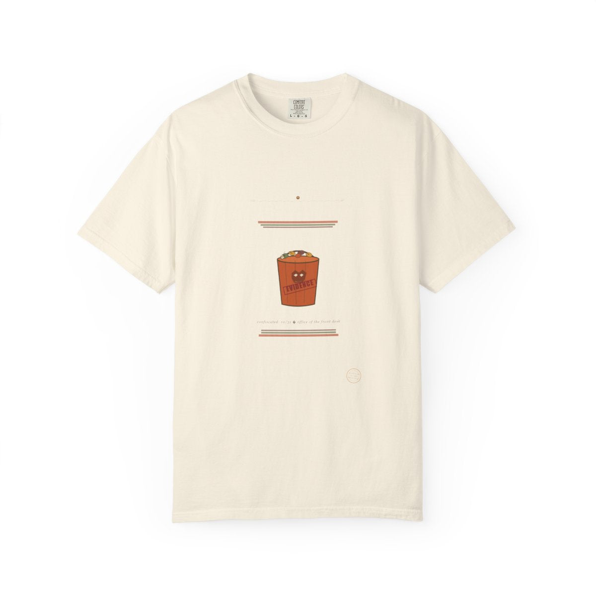 Room 12 Candy Confiscation Unit Tee flat front in Ivory