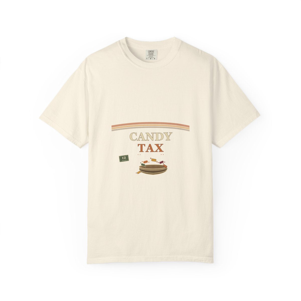 Room 12 Candy Tax Tee flat front in Ivory