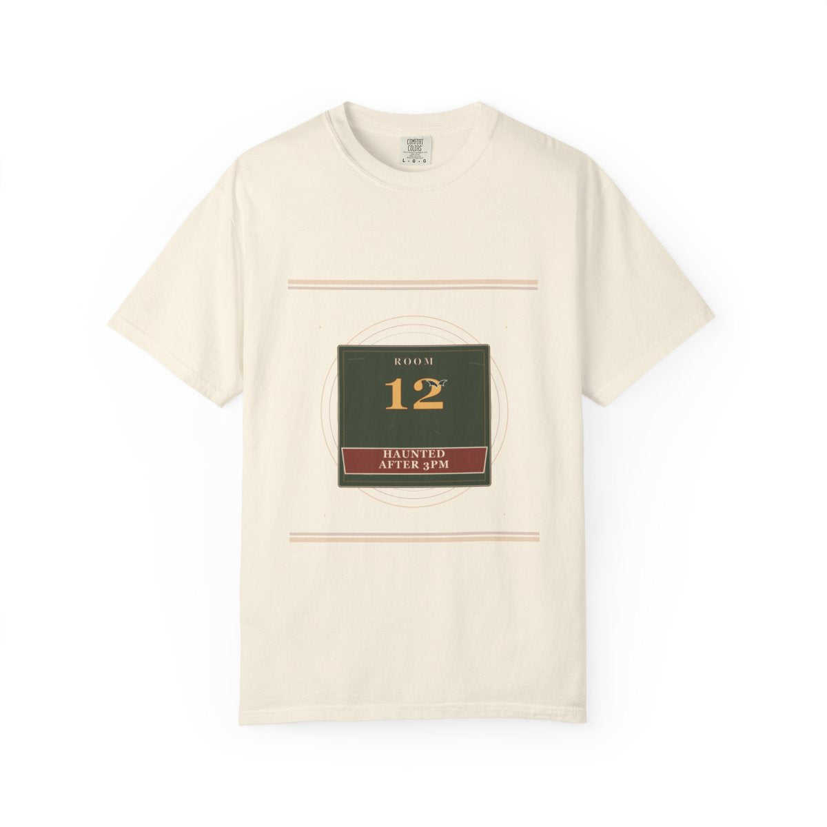 Room 12 Haunted After 3PM Tee flat front in Ivory
