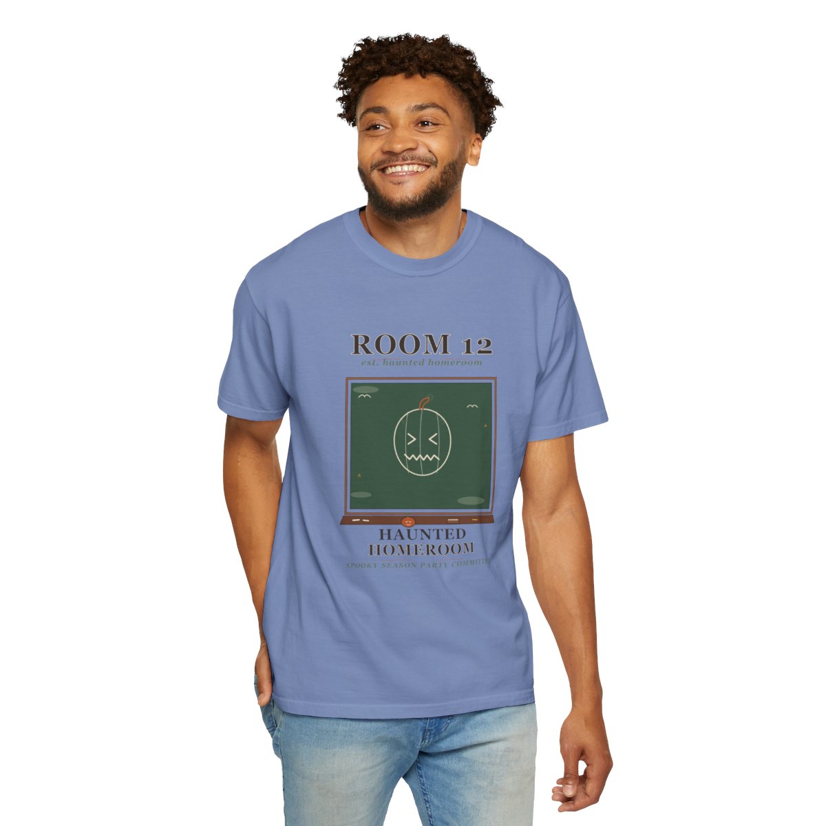 Room 12 Haunted Homeroom Tee - Washed Denim