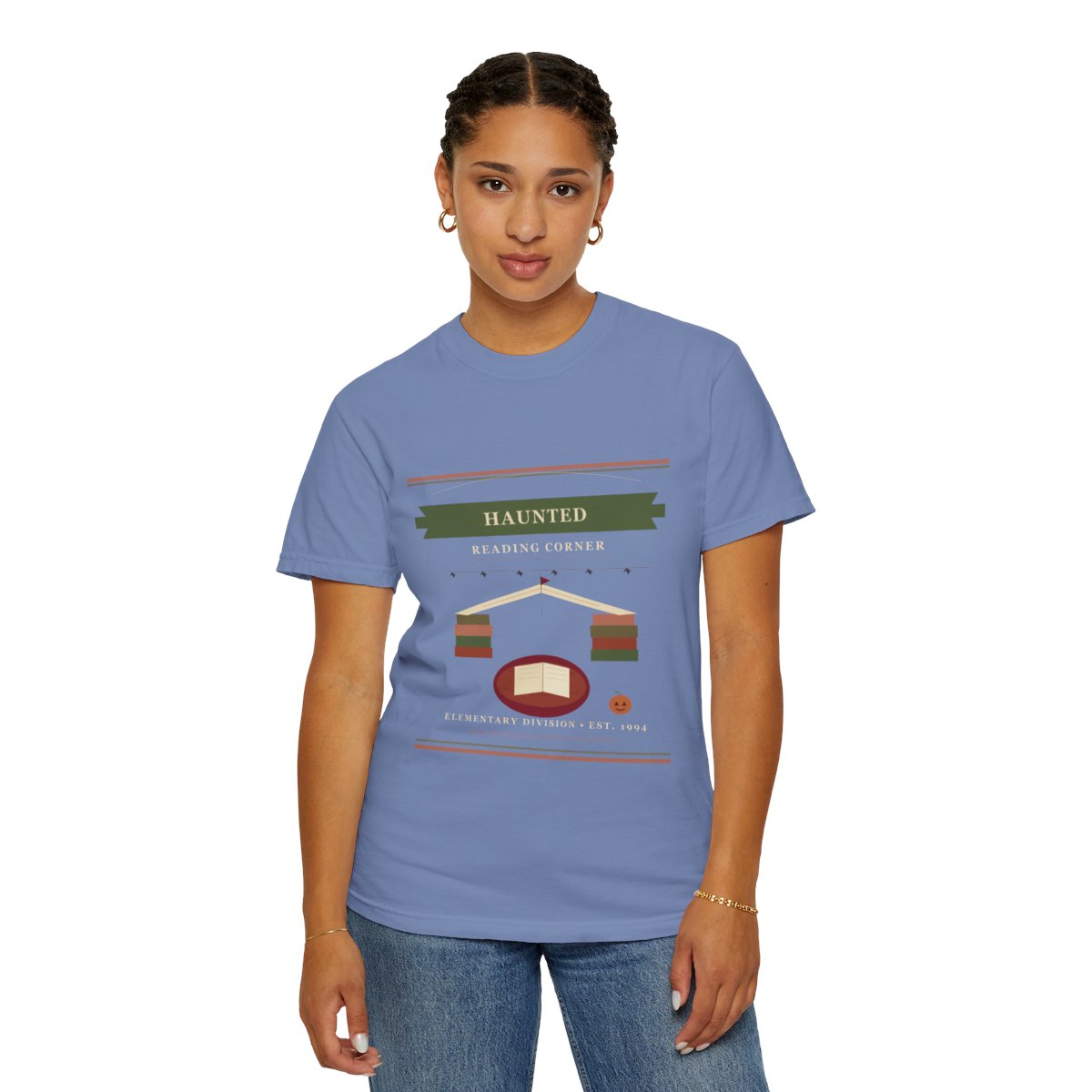 Room 12 Haunted Reading Corner Tee - Washed Denim