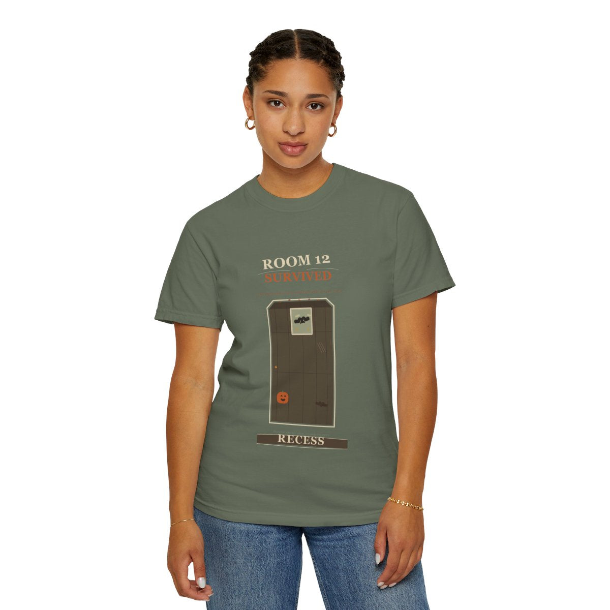 Room 12 Survived Recess Tee - Moss