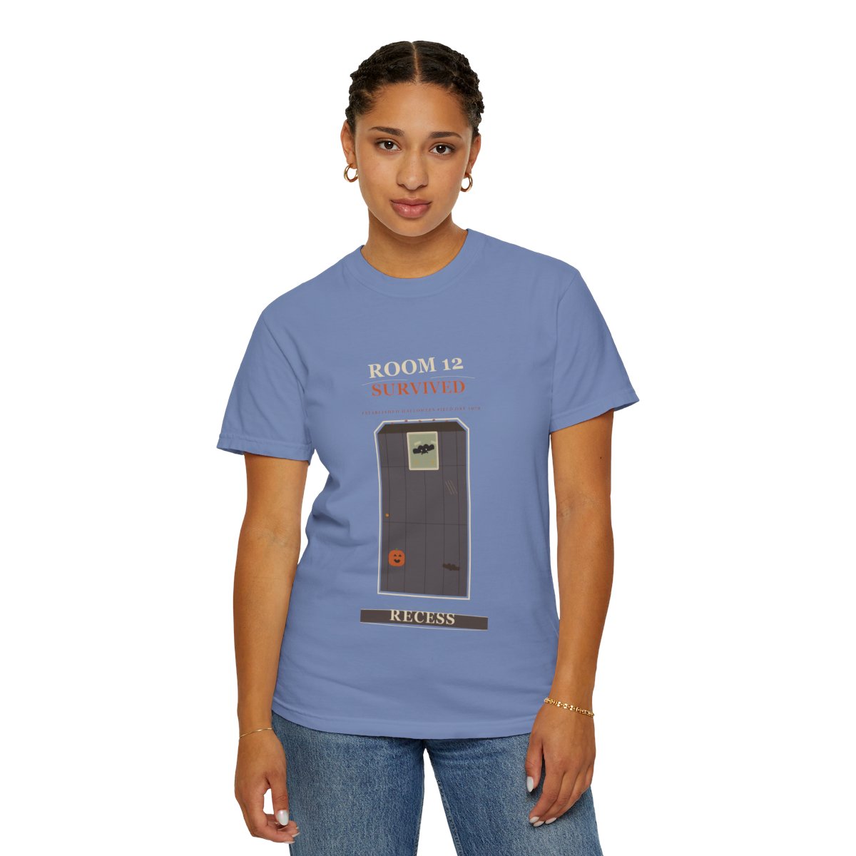 Room 12 Survived Recess Tee - Washed Denim