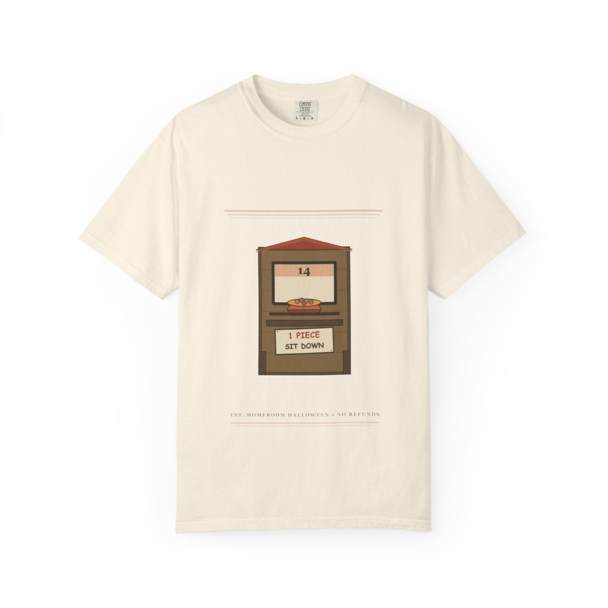 Room 14 Candy Toll Booth Tee flat front in Ivory