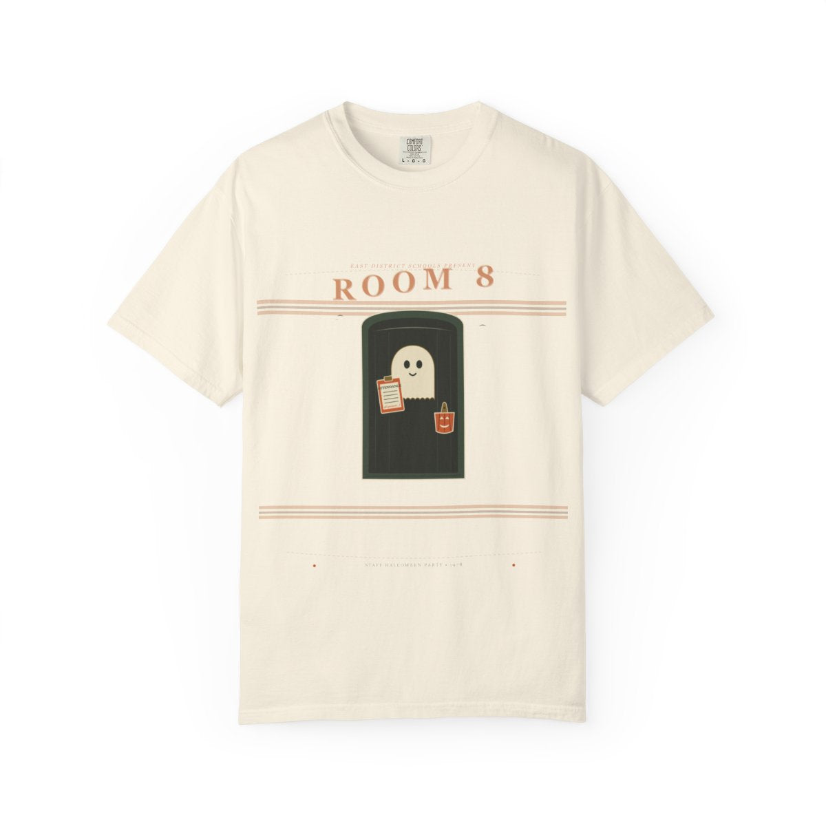 Room 8, Every October Tee flat front in Ivory