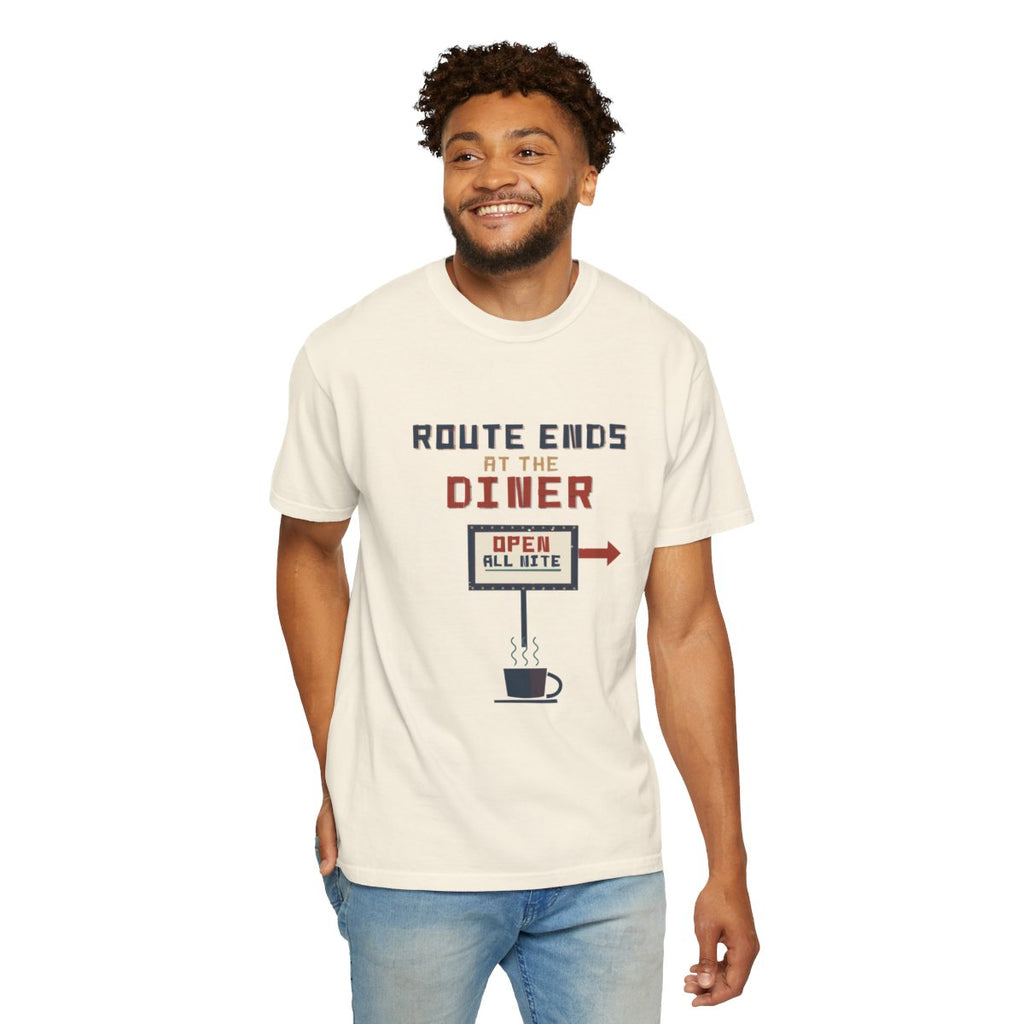 Route Ends At The Diner Tee - Ivory