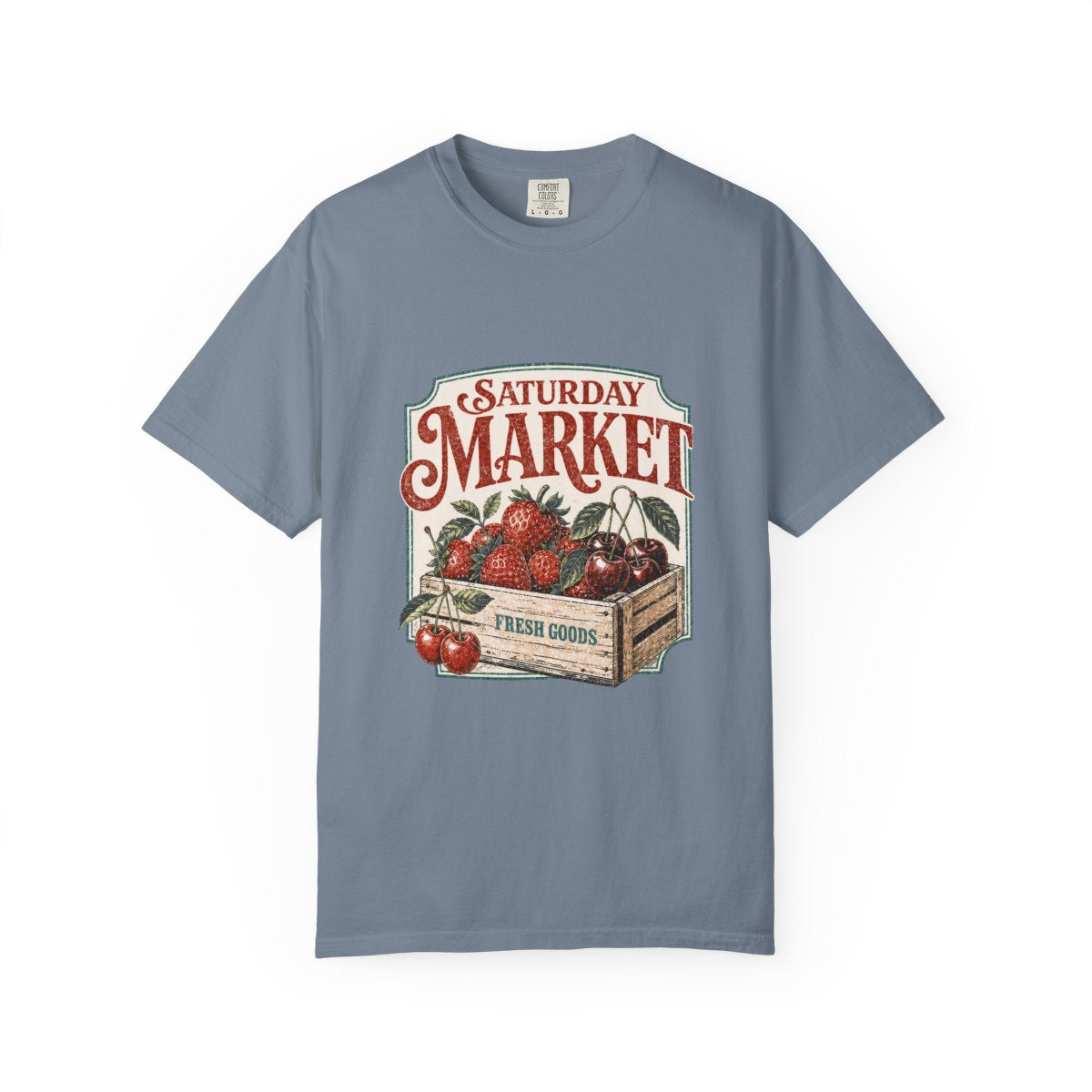 Saturday Market Tee in Blue Jean