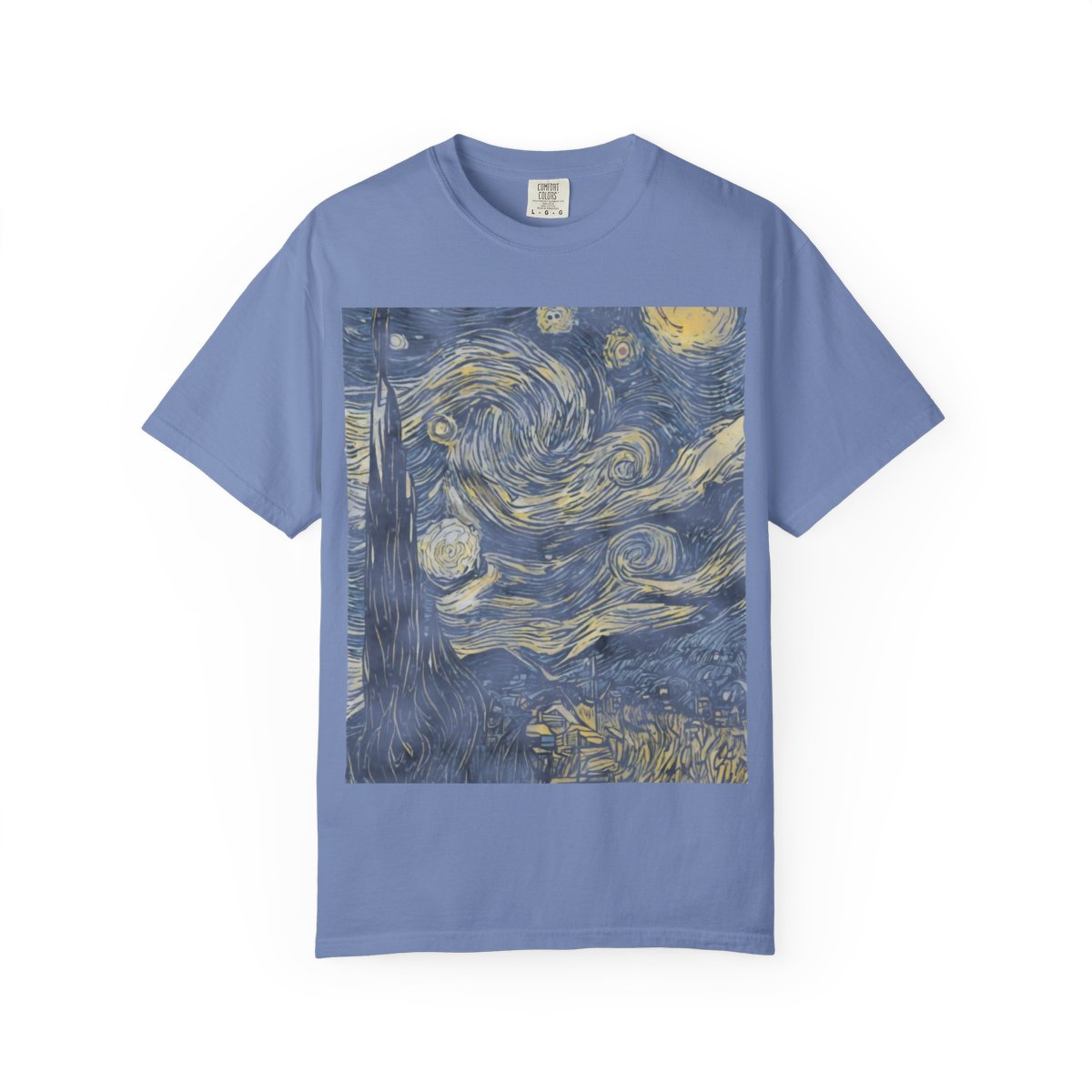 Starry Night, 1889 Tee - Washed Denim