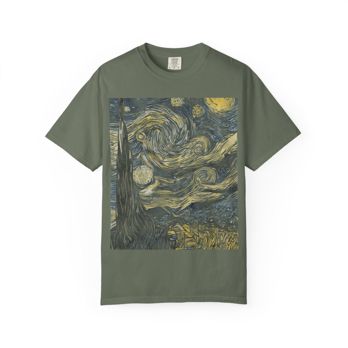 Starry Night, 1889 Tee - Moss