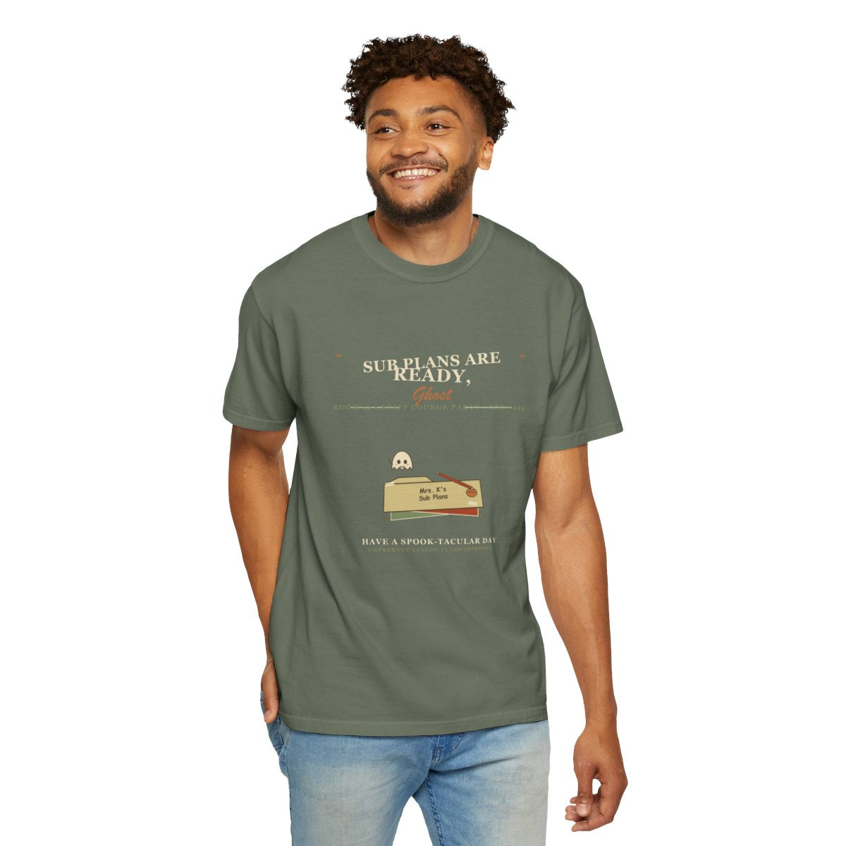 Sub Plans Are Ready, Ghost Tee - Moss