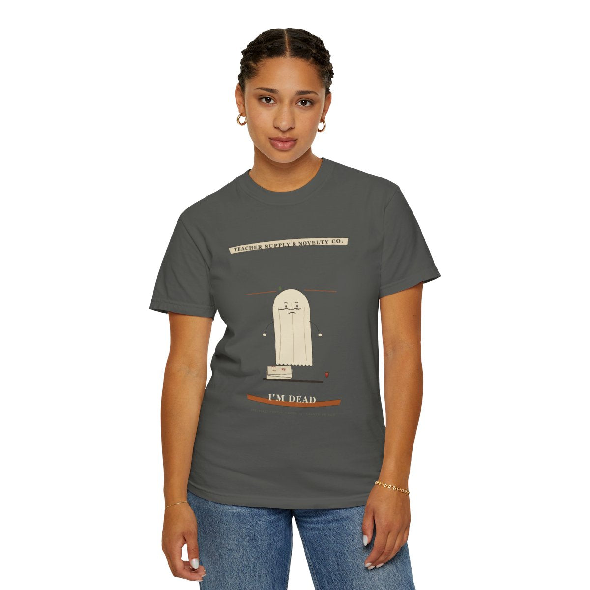 Sub Plans Ready, I'm Dead Tee - Pepper