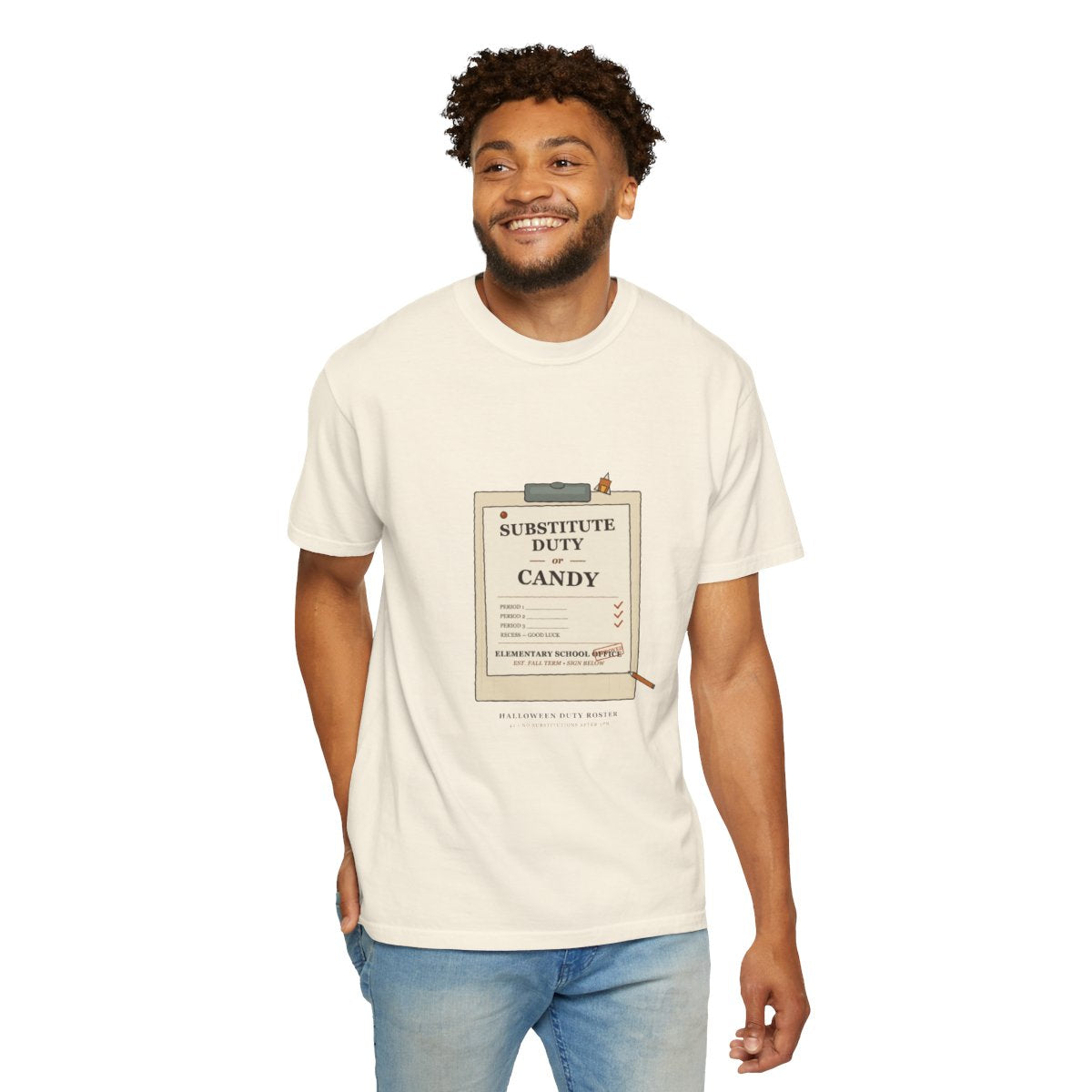 Substitute Duty Or Candy Tee - Ivory