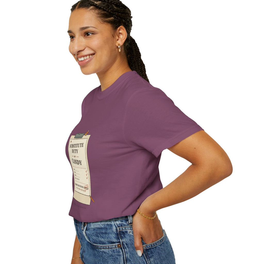 Substitute Duty Or Candy Tee - Berry