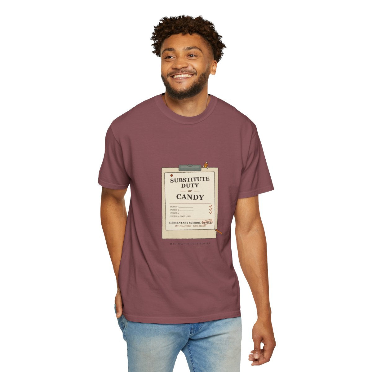 Substitute Duty Or Candy Tee - Brick