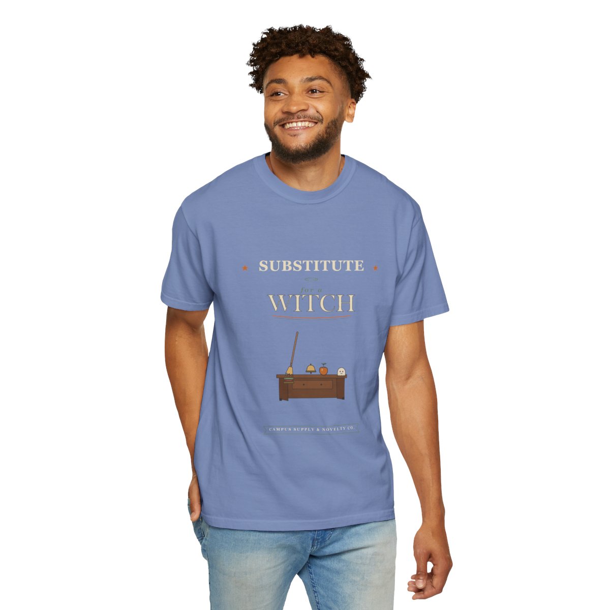 Substitute For A Witch Tee - Washed Denim
