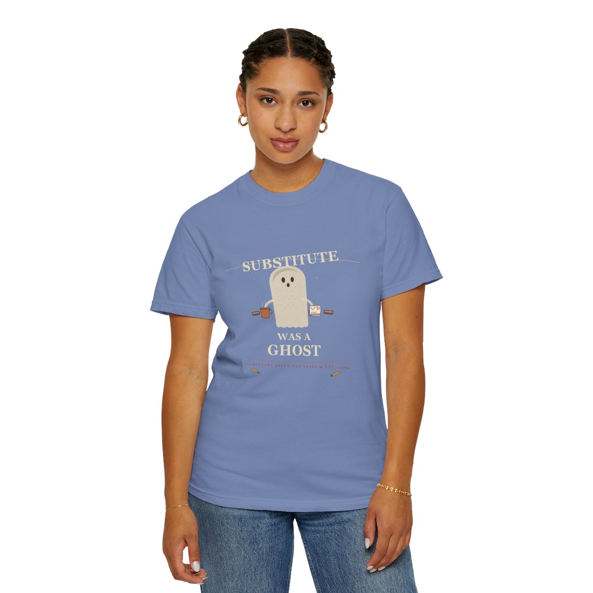 Substitute Was A Ghost Tee - Washed Denim