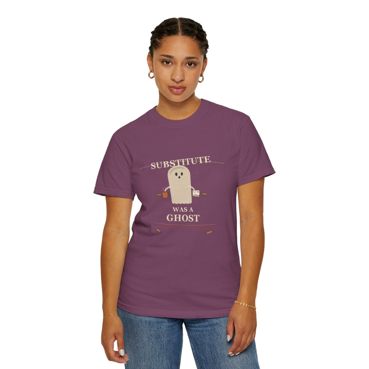 Substitute Was A Ghost Tee - Berry