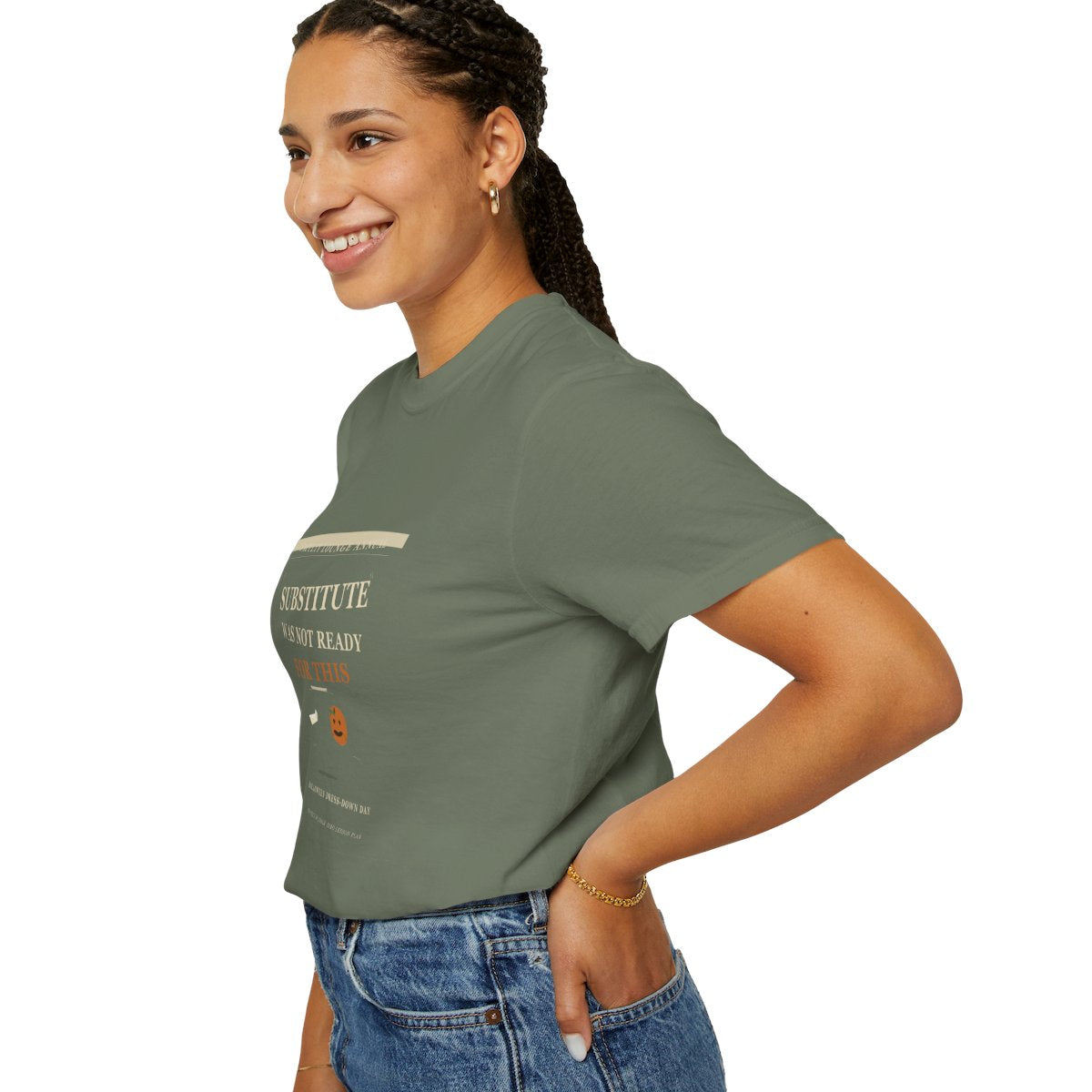 Substitute Was Not Ready For This Tee - Moss