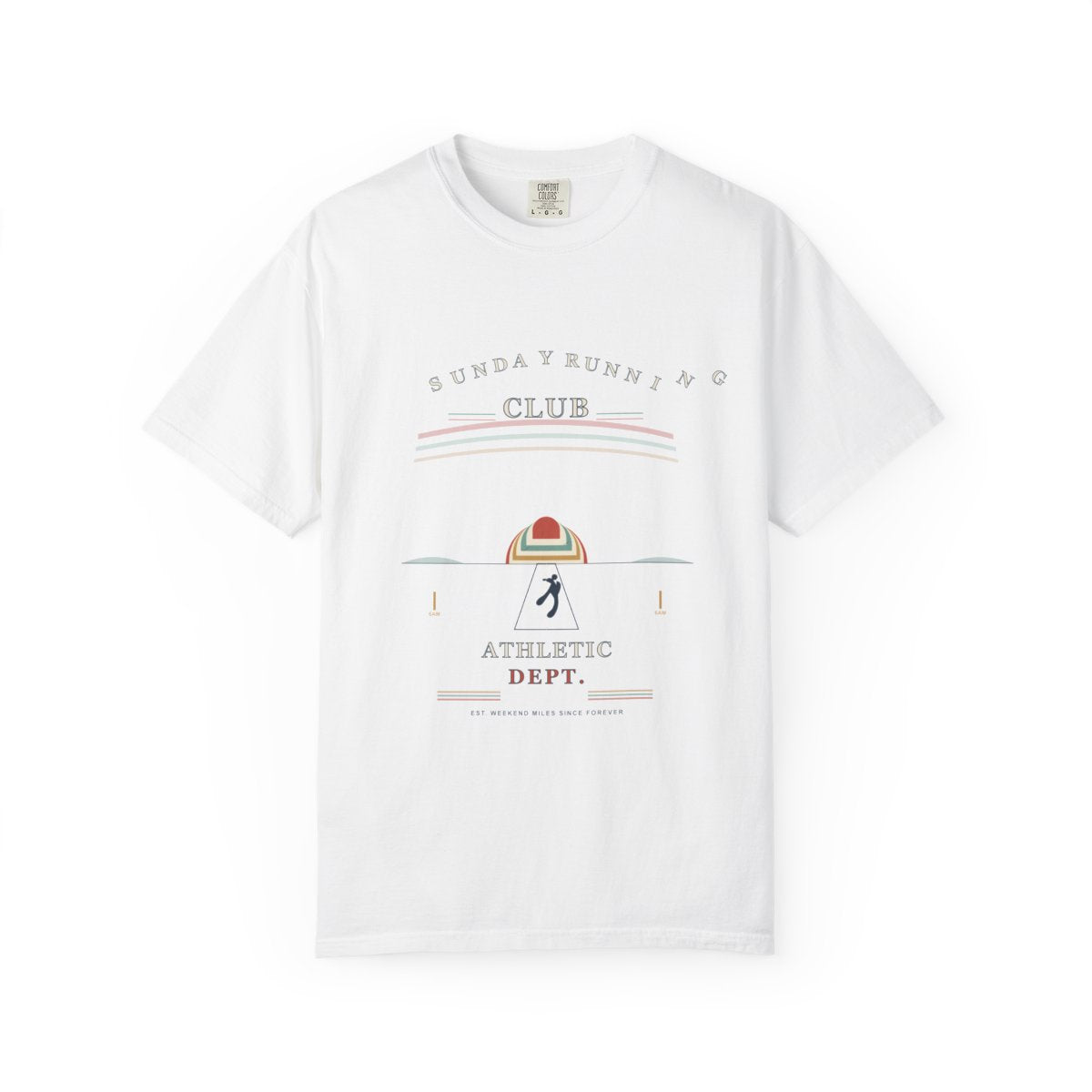 Running Club Athletic Dept. Tee flat front in White