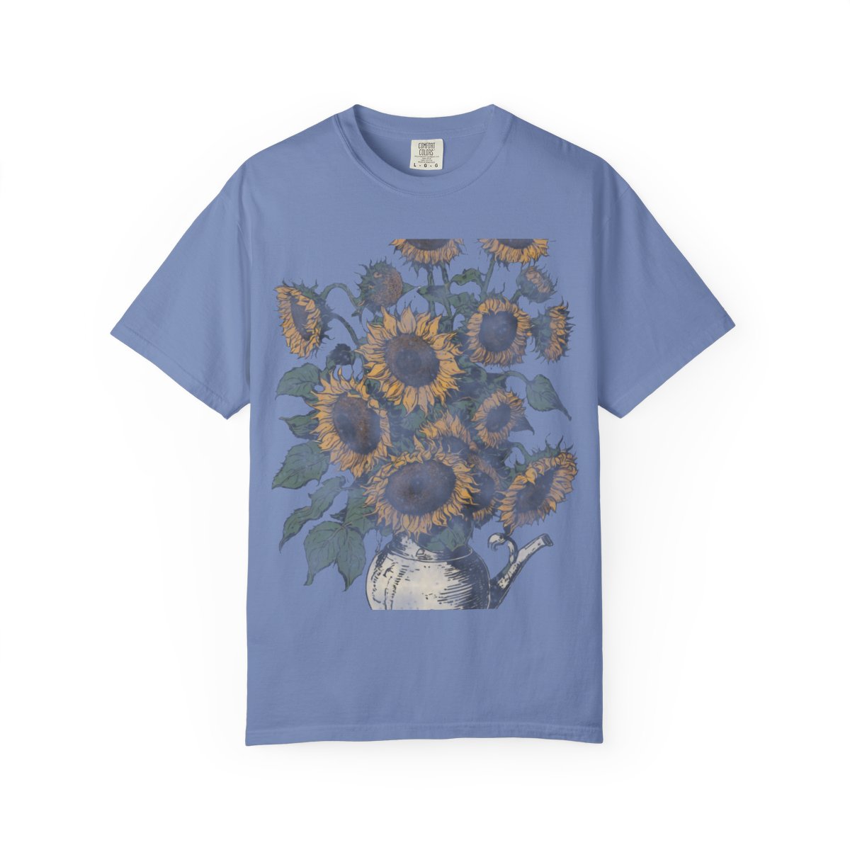 Sunflowers, Arles Tee - Washed Denim