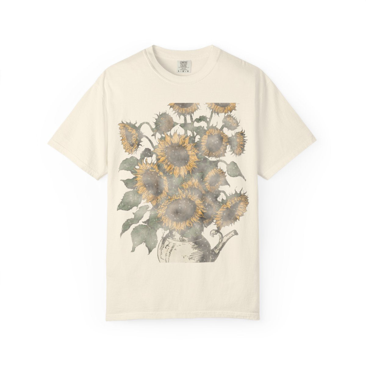 Sunflowers, Arles Tee flat front in Ivory