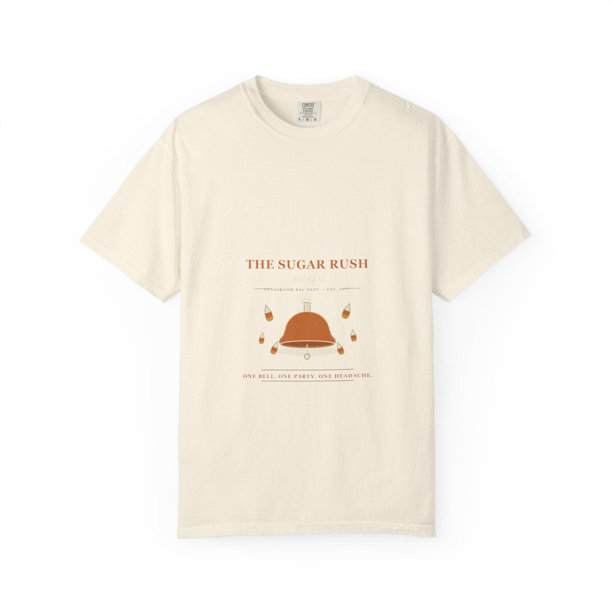 Survived The Sugar Rush Again Tee flat front in Ivory