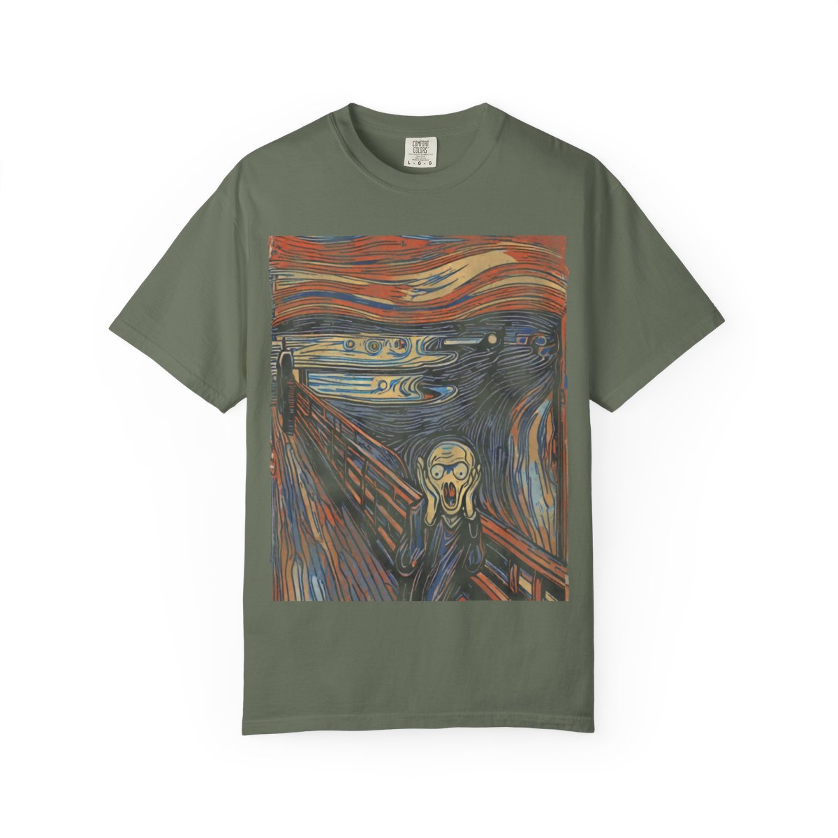 The Scream, 1893 Tee - Moss