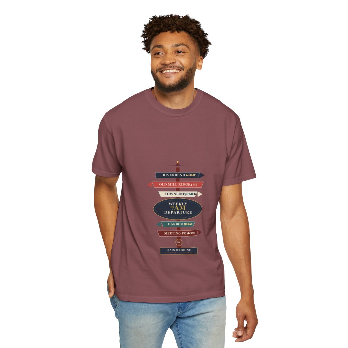 Weekly 7AM Departure Tee - Brick