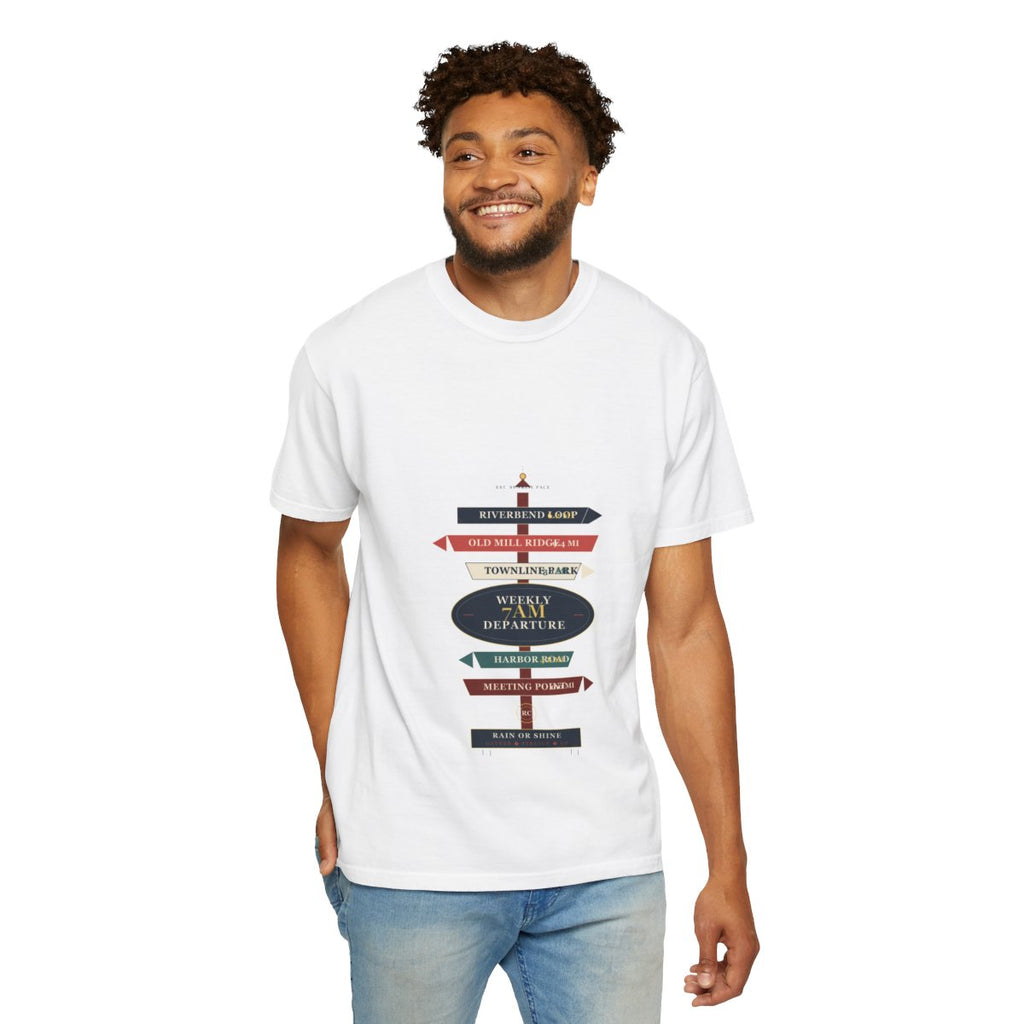 Weekly 7AM Departure Tee - White