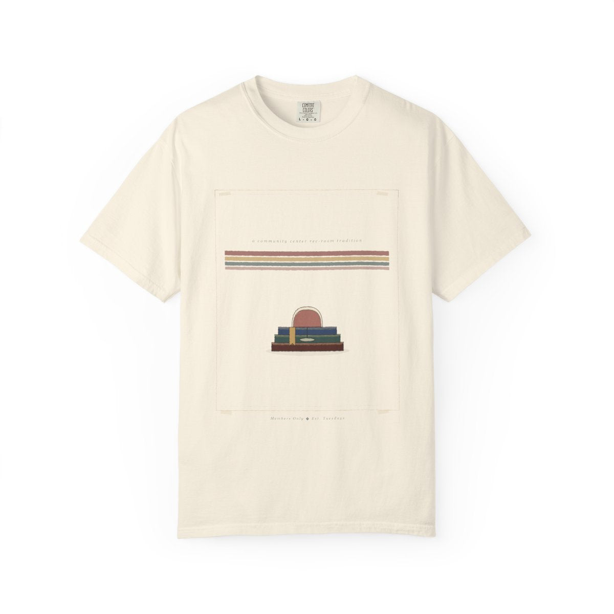 Wine First, Then Discuss Tee flat front in Ivory